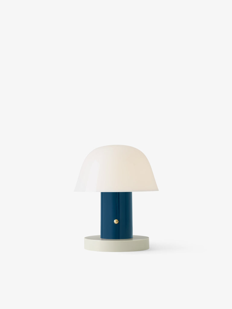 The Setago Portable Table Lamp by Jamie Hayon for &Tradition. ‘Seta’ the Spanish word for mushroom sets the tone for the diminutive, mushroom-like proportions of this quirky table lamp.