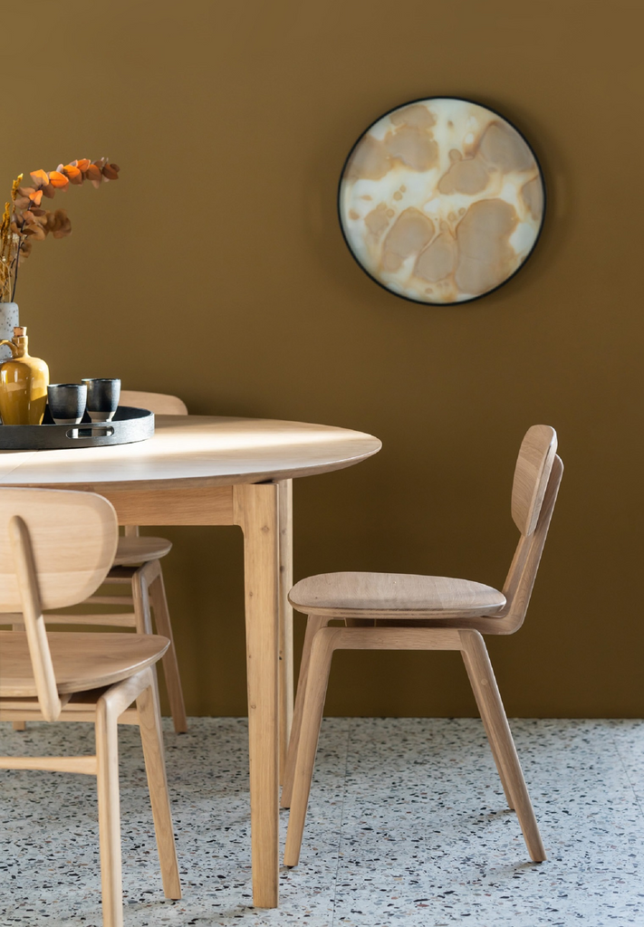 A nostalgic interpretation made with solid wood. The Pebble chair’s soft lines and airy elements provides not only seating comfort, but the familiar stylish shapes we have grown up loving. Designed by Alain Van Havre.