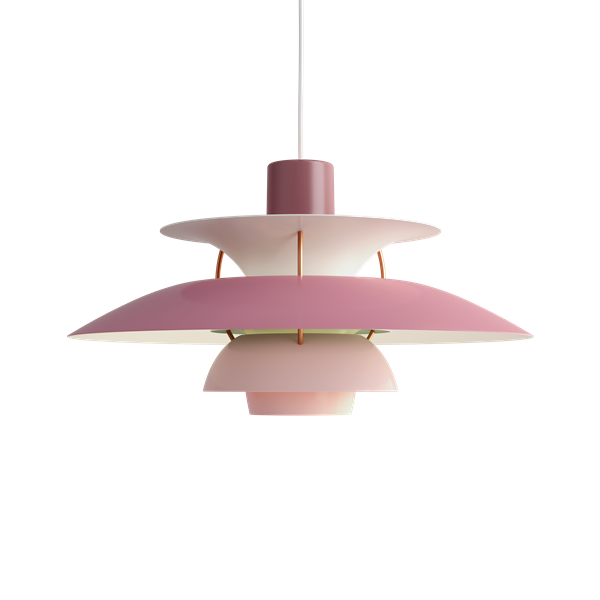 The PH 5 Mini Pendant Light in Hues of Rose