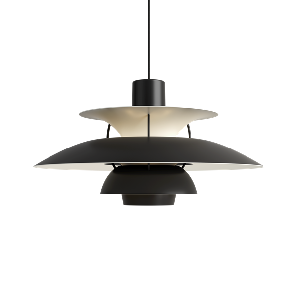 The PH 5 Pendant Light in Monochrome Black