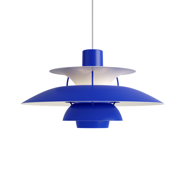 The PH 5 Pendant Light in Monochrome Blue