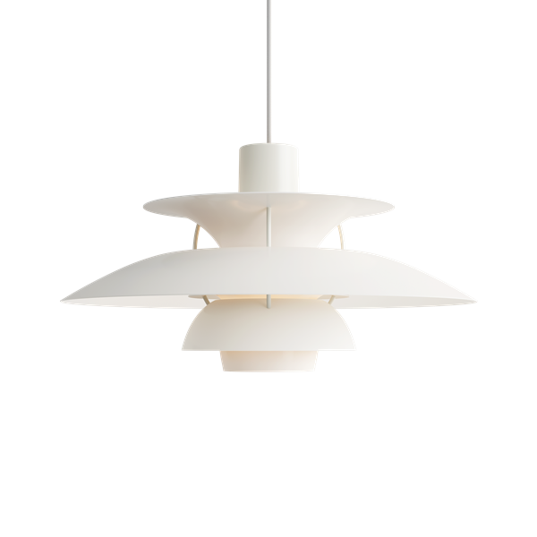 The PH 5 Mini Pendant Light in Monochrome White