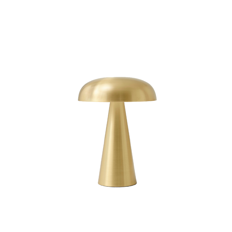 Match lighting to mood with Como SC53, a portable table lamp from Space Copenhagen. Crafted from anodized aluminum, Como’s sturdy base tapers up towards a soft curved, mushroom-shaped shade. This battery-powered lamp can operate for eleven hours at the highest setting, with an extra battery option that allows additional operating. It is easily recharged with a magnetic USB cable or a charging tray.