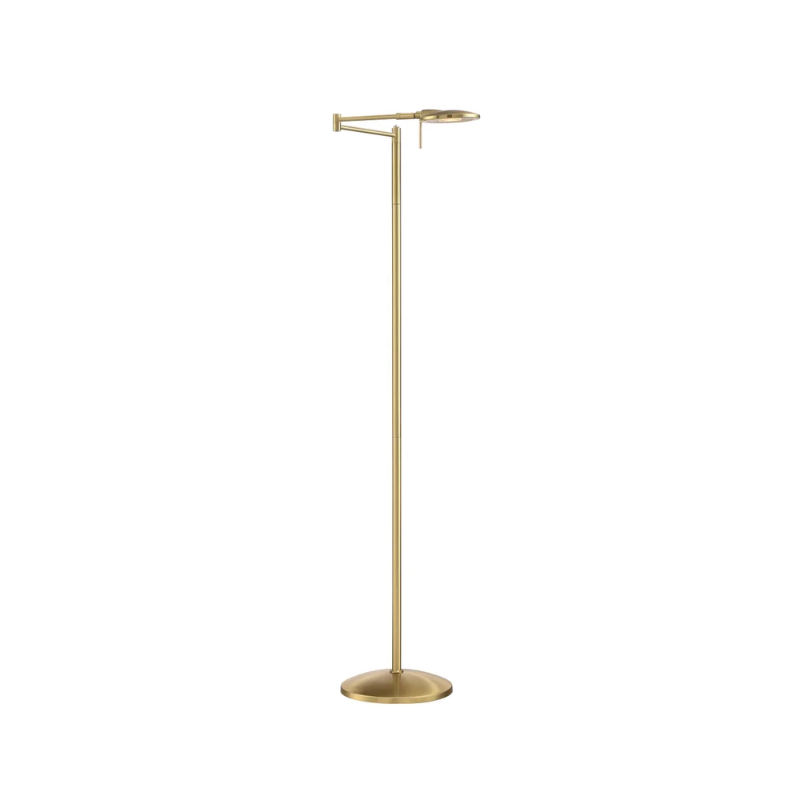 The Dessau Turbo floor lamp is a dimmable task lamp with a swing arm and adjustable head - which allows you to direct light in nearly any direction.