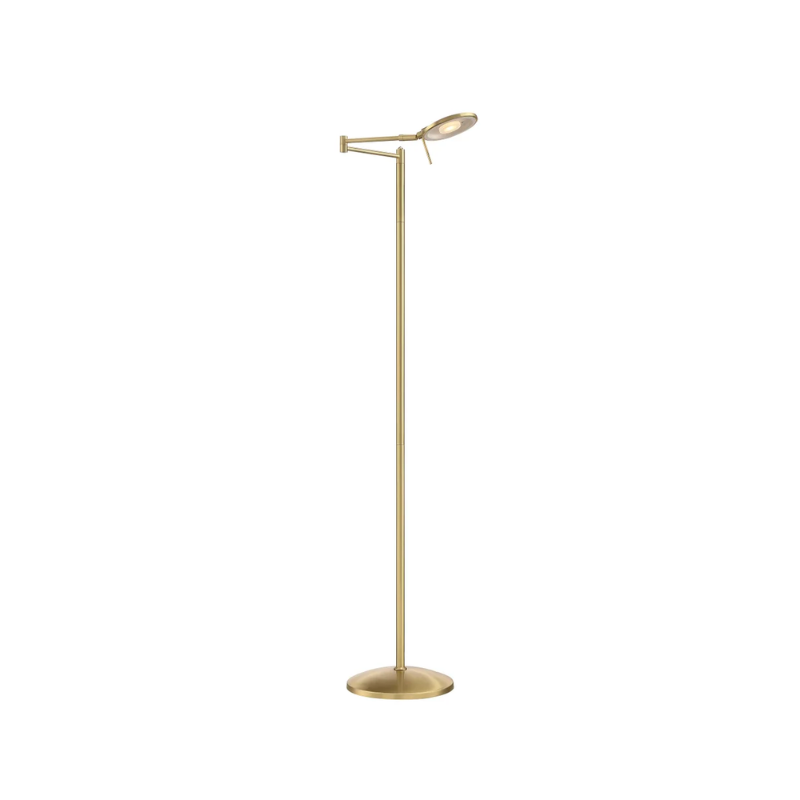 The Dessau Turbo floor lamp is a dimmable task lamp with a swing arm and adjustable head - which allows you to direct light in nearly any direction.