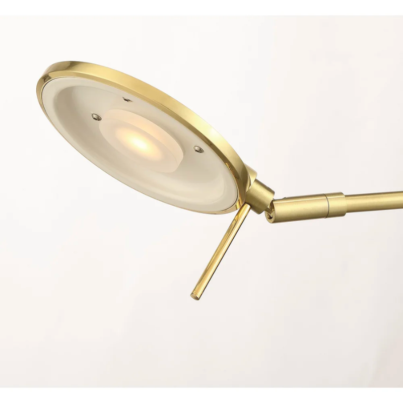 The Dessau Turbo floor lamp is a dimmable task lamp with a swing arm and adjustable head - which allows you to direct light in nearly any direction.