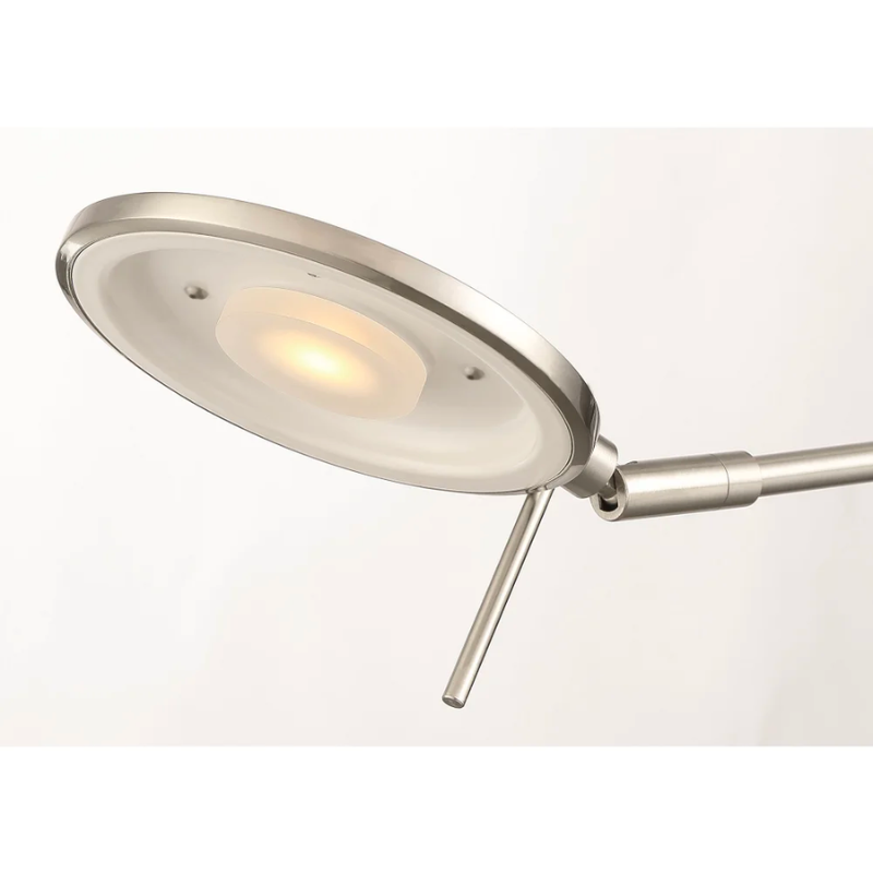 The Dessau Turbo floor lamp is a dimmable task lamp with a swing arm and adjustable head - which allows you to direct light in nearly any direction.