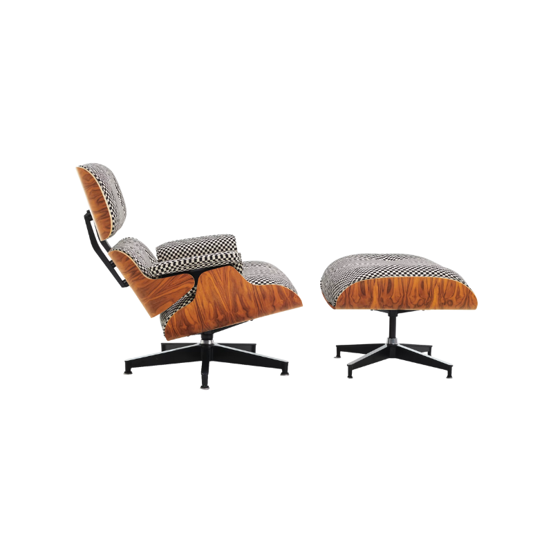 The iconic Eames Lounge Chair and Ottoman, originally released in 1956, began with the designers' desire to create a chair with "the warm, receptive look of a well-used first baseman's mitt."