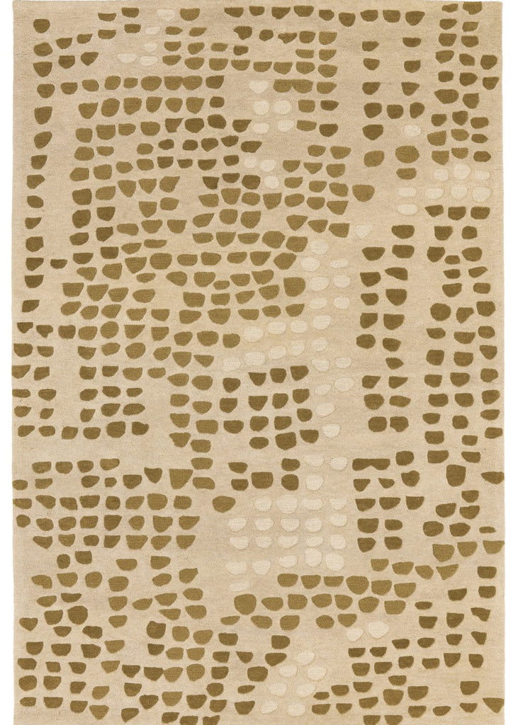 The Galets area rug by Toulemonde Bochart echoes the thought and nature of the Zen garden, the natural balance of fullness and emptiness takes place. A pebble path invites us to take a peaceful walk. The colors are mineral and the textures of wool play with their variations.