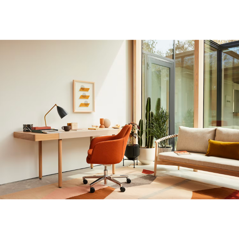 Raise your expectations for height-adjustable desks — Delivering the ergonomics of a sit-to-stand desk, as well as the warmth and refined materials of a traditional writing table, this is the rare height-adjustable desk that’s elegant enough for your den or corner office.