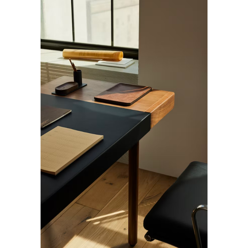 Raise your expectations for height-adjustable desks — Delivering the ergonomics of a sit-to-stand desk, as well as the warmth and refined materials of a traditional writing table, this is the rare height-adjustable desk that’s elegant enough for your den or corner office.