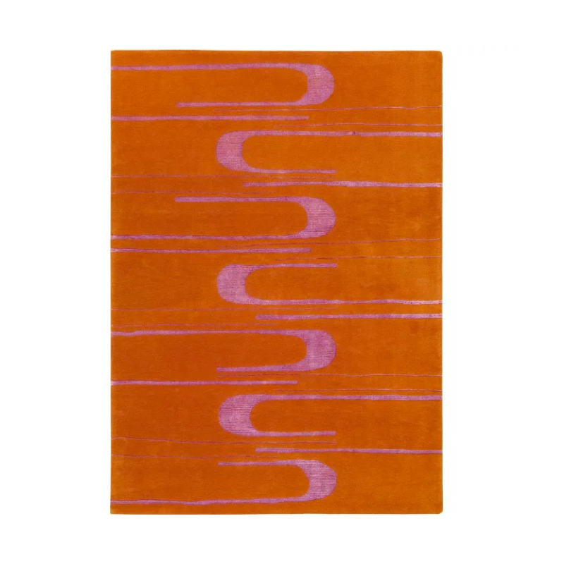 An intriguing piece deserving of a frame. In the Modulation Area Rug from Toulemonde Bochart, Réda Amalou blurs the lines between art and design as he presents a composition that moves through his body of work. This rug takes you on a journey with its movement, hooking shapes over each other with fine linear accents replicating their pleasant color. Using wool and art silk, the piece is hand-tufted for a comfortable and textured presence.