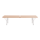 The Nelson Platform Bench from Herman Miller in maple with the metal base, 60 inch size.