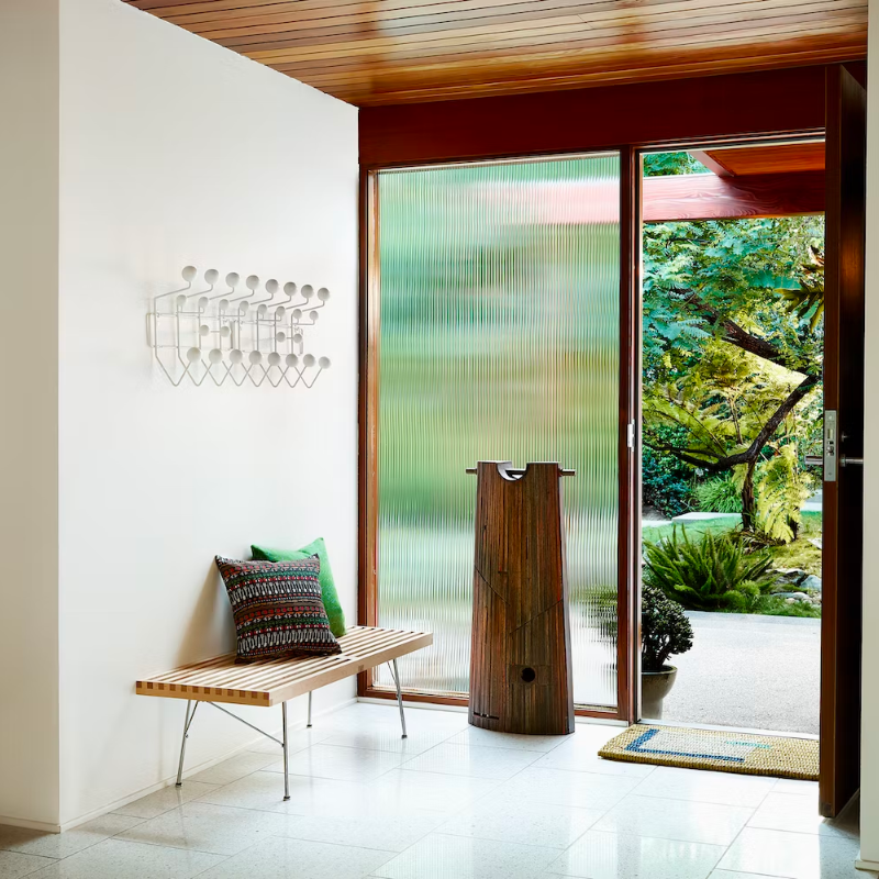 The Nelson Platform Bench from Herman Miller in an entryway.