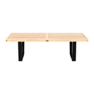 The Nelson Platform Bench from Herman Miller in maple with the wood base, 48 inch size.