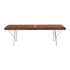 The Nelson Platform Bench from Herman Miller in walnut with the metal base, 48 inch size.