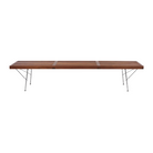 The Nelson Platform Bench from Herman Miller in walnut with the metal base, 72 inch size.