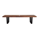 The Nelson Platform Bench from Herman Miller in walnut with the wood base, 60 inch size.