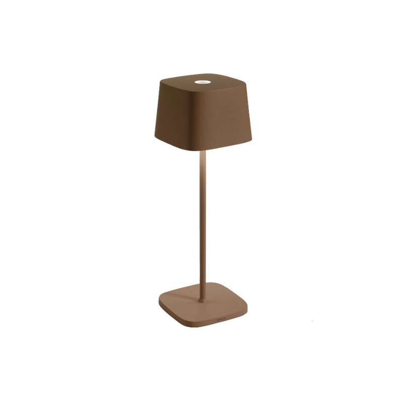 The Ofelia Rechargeable LED Table Lamp by Zafferano America is a compact, contemporary design that lets you bring some light wherever you need it, indoors or out. 