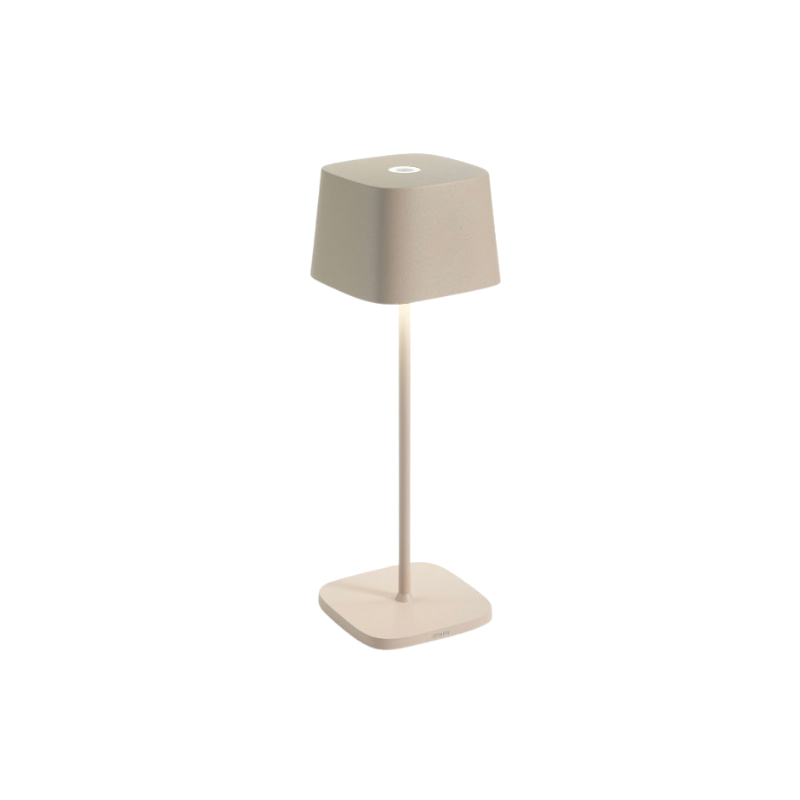 The Ofelia Rechargeable LED Table Lamp by Zafferano America is a compact, contemporary design that lets you bring some light wherever you need it, indoors or out. 
