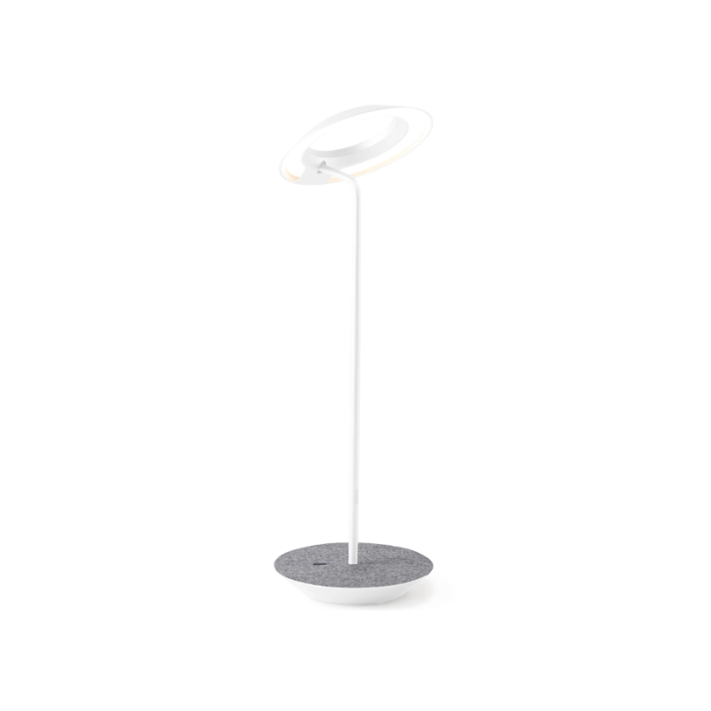 A simultaneously retro and modern desk lamp that combines elegance and inviting warmth. The Royyo Desk Lamp by Koncept will bring whimsy and charm to your desk, as well as super useful and energy-efficient LED illumination. Inventive simplicity is the value that holds together each piece of the desk lamp’s aesthetic, with a somewhat conical shade held at a distinct angle by a thin Aluminum stem. This is contrasted neatly by a distinctively shaped base.