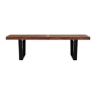 The Nelson Platform Bench from Herman Miller in walnut with the wood base, 48 inch size.