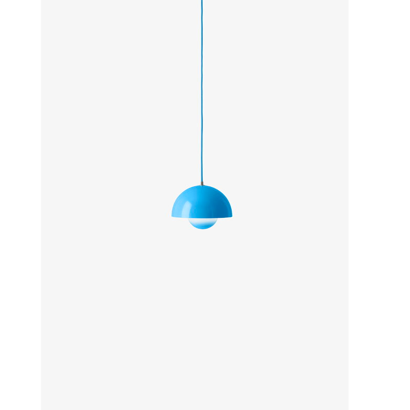 The Flowerpot VP1 Mini Pendant Light by Verner Panton became synonymous with the Flower Power movement from the late 60s. Reflecting a break from convention to embrace a more open, modern mentality that promoted peace and harmony. Such was the mindset of its designer, Verner Panton. One of the most forward-thinking talents of his time. The Flowerpot series consists of several different models, including three pendants and two table lamps - all in a wide range of colors.