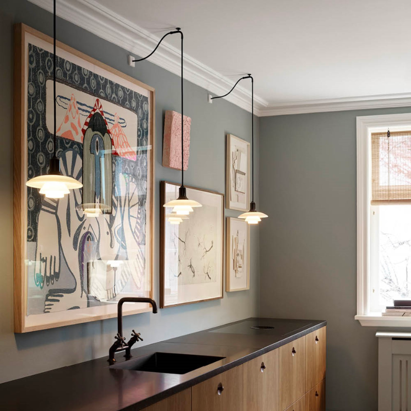 PH 2/1 Mini Pendant Light metalized black over bar