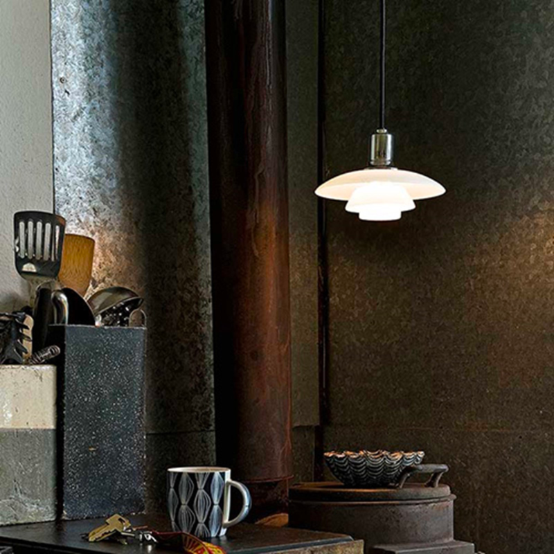 PH 2/1 Mini Pendant Light in chrome in kitchen