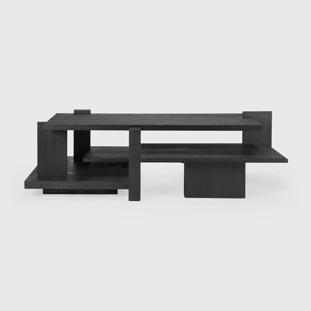 Inspired by the Dutch architectural movement de Stijl, the Abstract coffee table is not only centred around style, but also purpose. With its contemporary black finish discover new proportions and interest from every angle. Designed by Alain van Havre.