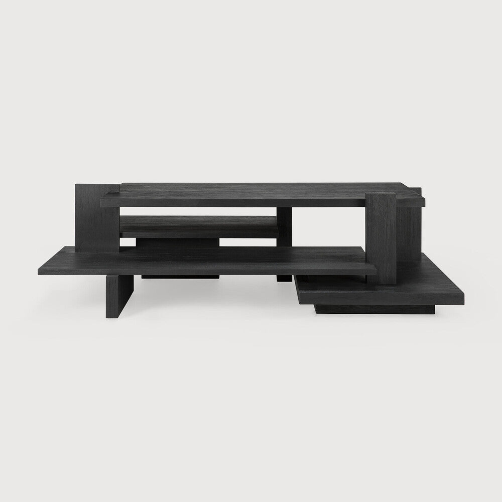 Inspired by the Dutch architectural movement de Stijl, the Abstract coffee table is not only centred around style, but also purpose. With its contemporary black finish discover new proportions and interest from every angle. Designed by Alain van Havre.