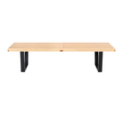 The Nelson Platform Bench from Herman Miller in maple with the wood base, 60 inch size.