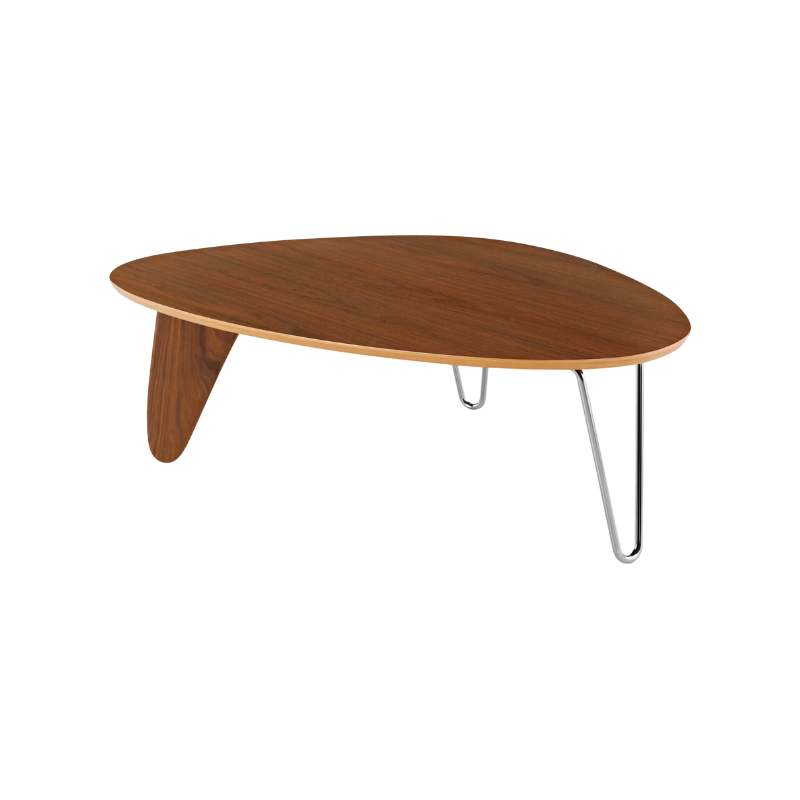 The Noguchi Rudder from Herman Miller in walnut front.