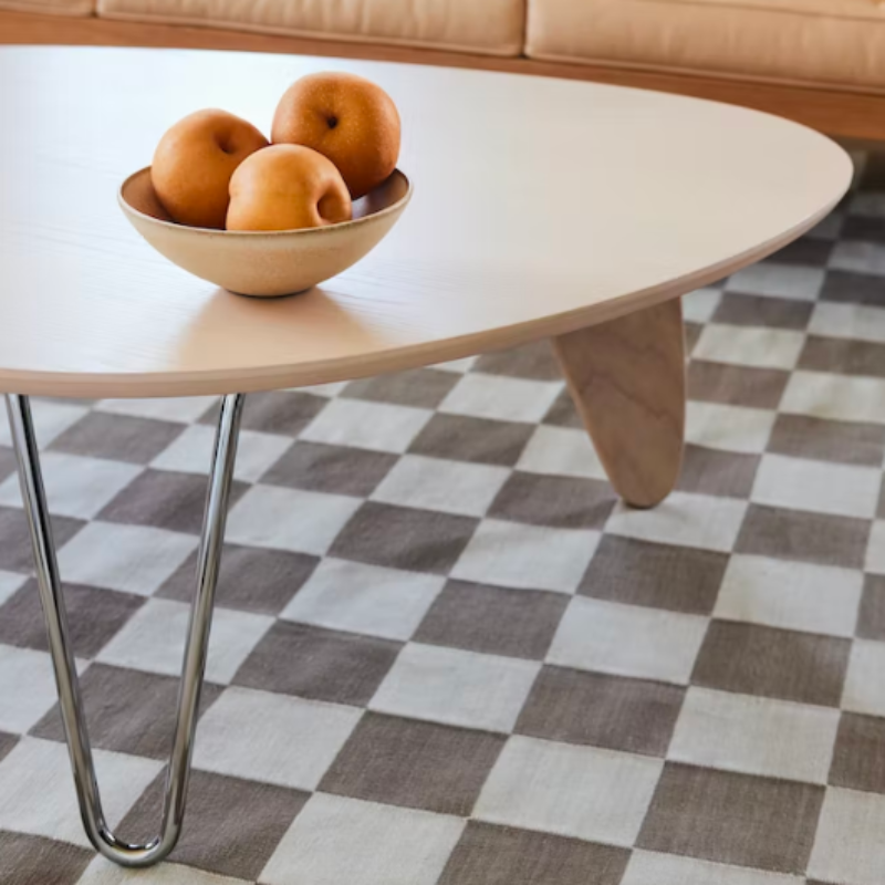 The Noguchi Rudder from Herman Miller in white ash living room.