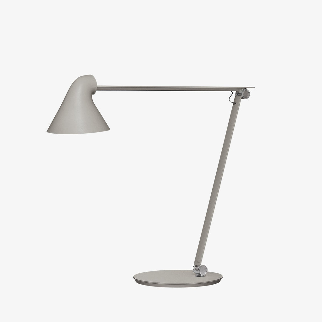 The NJP Table Lamp is a new interpretation of a classic architect lamp designed by Nendo design studio of Japan and designer Oki Sato. Its simple and honest look bares the lamp's functional components and makes it self-explanatory in its expression. The lamp features a timer function that can be set to turn the lamp off at after four or eight hours. Its ergonomic design and simple mechanical system provides great freedom of movement, so that light can always be set in the ideal position in the workspace.