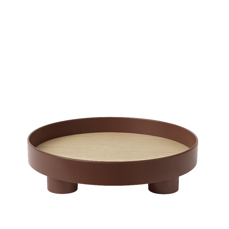 The Platform Tray by Muuto in deep red.