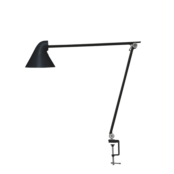 The NJP Table Lamp is a new interpretation of a classic architect lamp designed by Nendo design studio of Japan and designer Oki Sato. Its simple and honest look bares the lamp's functional components and makes it self-explanatory in its expression. The lamp features a timer function that can be set to turn the lamp off at after four or eight hours. Its ergonomic design and simple mechanical system provides great freedom of movement, so that light can always be set in the ideal position in the workspace.